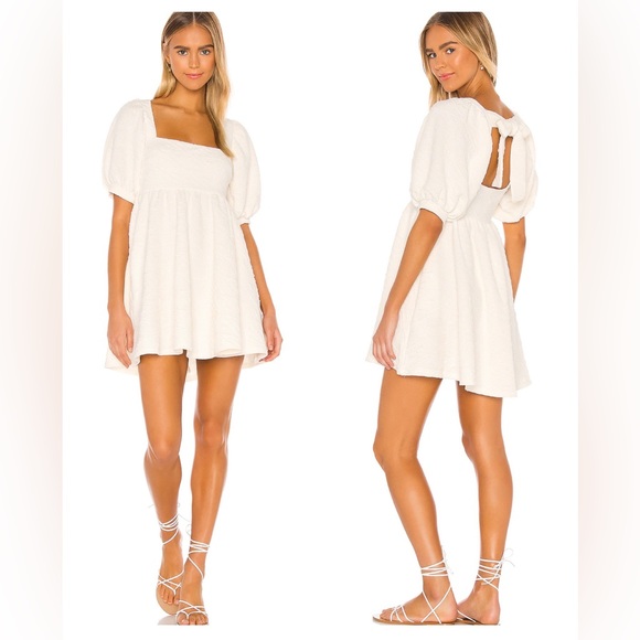 Free People Violet Baby Doll Mini Dress White - Picture 1 of 9